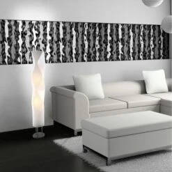 Lampadaire PVC Blanc Et Pied Métal Gris Lolabi -OSRAM || Philips || Bosch Soldes lampadaire pvc blanc et pied metal gris apollo 3248113237037 413326