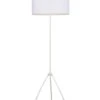 Lampadaire Tissu Blanc Et Pied Métal Blanc Tairo -OSRAM || Philips || Bosch Soldes lampadaire tissu blanc et pied metal blanc tairo 3248114722037 1152074