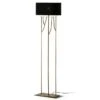 Lampadaire Tissu Et Pied Métal Doré Nithin H 140 Cm -OSRAM || Philips || Bosch Soldes lampadaire tissu et pied metal dore 8435471837596 575761