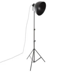 Lampadaire Trépied En Métal - Ø 55 X H 175 Cm - Noir