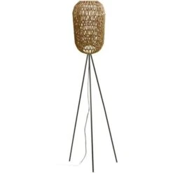 Lampadaire Trépied Métal - H 140cm - Noir