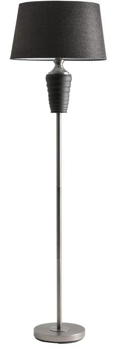 Lampadaire Verre Argenté Et Tissu Noir Dayan