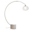 Lampadaire Verre Et Pied Métal Argenté Everdy H 201 Cm -OSRAM || Philips || Bosch Soldes lampadaire verre et pied metal argente 8435471841098 575829
