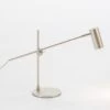 Lampe à Poser Abat-jour Et Pied Métal Argenté Amiral H 39 Cm