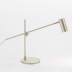 Lampe à Poser Abat-jour Et Pied Métal Argenté Amiral H 39 Cm