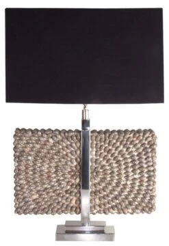 Lampe à Poser Coquille Et Acier Argenté Errol