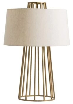 Lampe à Poser En Fer Blanc Et Doré Saleha