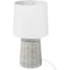 Lampe A Poser En Gres - E27 - 60 W - H. 35,5 Cm - Gris