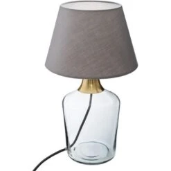Lampe A Poser En Verre - E27 - 40 W - H. 39 Cm - Bleu