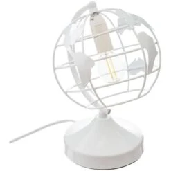 Lampe A Poser Globe - E14 - 40 W - H. 24 Cm - Blanc