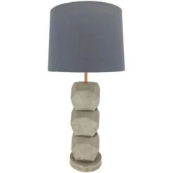 Lampe De Table Beton Gris Bety H 69 Cm