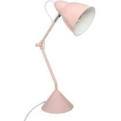 Lampe De Bureau En Métal - E27 - 25 W - H. 62 Cm - Rose