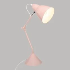 Lampe De Bureau En Métal - E27 - 25 W - H. 62 Cm - Rose -OSRAM || Philips || Bosch Soldes lampe de bureau en metal e27 25 w h 62 cm rose 3560238704677 438311