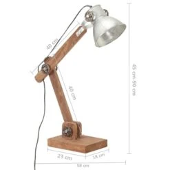Lampe De Bureau Industrielle Argenté Rond 58x18x90 Cm E27 -OSRAM || Philips || Bosch Soldes lampe de bureau industrielle argente rond 58x18x90 cm e27 3666722778862 950108