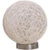 Lampe De Table Boule Rotin Blanc Jopun