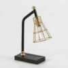Lampe De Table Métal Doré Et Socle Noir Miali H 36 -OSRAM || Philips || Bosch Soldes lampe de table metal dore et socle noir miali h 36 8435471824039 239531