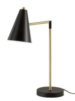 Lampe De Table Métal Noir Et Pied Doré Ysarg -OSRAM || Philips || Bosch Soldes lampe de table metal noir et pied dore ysarg 5415203959577 352663