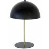 Lampe De Table Métal Noir Et Pied Métal Doré Pino