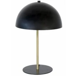 Lampe De Table Métal Noir Et Pied Métal Doré Pino