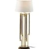 Lampe De Table Tissu Blanc Et Pied Métal Doré Voang -OSRAM || Philips || Bosch Soldes lampe de table tissu blanc et pied metal dore 8435471837510 574926