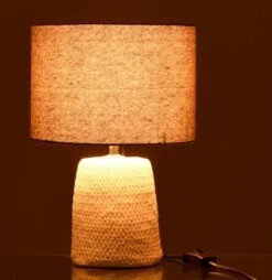 Lampe De Table Tissu Gris Et Ciment Blanc Marino -OSRAM || Philips || Bosch Soldes lampe de table tissu gris et ciment blanc marino 5400924015329 373918