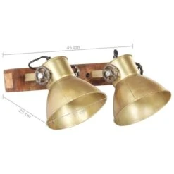 Lampe Murale Industrielle Laiton 45x25 Cm E27 -OSRAM || Philips || Bosch Soldes lampe murale industrielle laiton 45x25 cm e27 3666722778688 949770