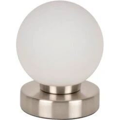 Lampe Seventy Touch¯ ON/OFF - Métal Et Verre - E14 - Ø12 Cm - Alu Brossé