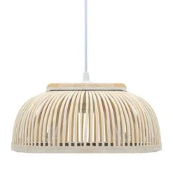 Lampe Suspendue Bambou 40 W 30x12 Cm Demi-cercle E27 2