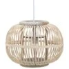 Lampe Suspendue Blanc Osier 40 W 30x22 Cm Globe E27