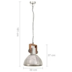 Lampe Suspendue Industrielle 25 W Argenté Rond 30 Cm E27 -OSRAM || Philips || Bosch Soldes lampe suspendue industrielle 25 w argente rond 30 cm e27 3666722779029 963519
