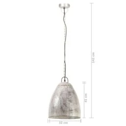 Lampe Suspendue Industrielle 25 W Argenté Rond 32 Cm E27 -OSRAM || Philips || Bosch Soldes lampe suspendue industrielle 25 w argente rond 32 cm e27 3666722350082 950186