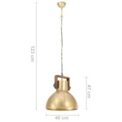 Lampe Suspendue Industrielle 25 W Laiton Rond 40 Cm E27 -OSRAM || Philips || Bosch Soldes lampe suspendue industrielle 25 w laiton rond 40 cm e27 3666722350242 949960