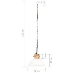 Lampe Suspendue Industrielle Blanc Rond 32 Cm E27 Manguier -OSRAM || Philips || Bosch Soldes lampe suspendue industrielle blanc rond 32 cm e27 manguier 3666722348904 951901