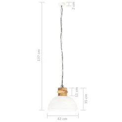 Lampe Suspendue Industrielle Blanc Rond 42 Cm E27 Manguier -OSRAM || Philips || Bosch Soldes lampe suspendue industrielle blanc rond 42 cm e27 manguier 3666722348911 951892