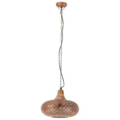 Lampe Suspendue Industrielle Cuivre Fer Et Bois Solide 40cm E27 -OSRAM || Philips || Bosch Soldes lampe suspendue industrielle cuivre fer et bois solide 40cm e27 8720286071632 952288