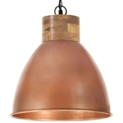 Lampe Suspendue Industrielle Cuivre Fer Et Bois Solide 46cm E27 -OSRAM || Philips || Bosch Soldes lampe suspendue industrielle cuivre fer et bois solide 46cm e27 3666722348706 952119