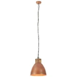 Lampe Suspendue Industrielle Cuivre Fer Et Bois Solide 46cm E27 -OSRAM || Philips || Bosch Soldes lampe suspendue industrielle cuivre fer et bois solide 46cm e27 3666722348706 952121