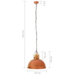 Lampe Suspendue Industrielle Cuivre Rond 42 Cm E27 Manguier 2 -OSRAM || Philips || Bosch Soldes lampe suspendue industrielle cuivre rond 42 cm e27 manguier 3666722348812 952026