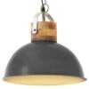 Lampe Suspendue Industrielle Gris Rond 32 Cm E27 Manguier 2