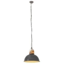 Lampe Suspendue Industrielle Gris Rond 32 Cm E27 Manguier 2 -OSRAM || Philips || Bosch Soldes lampe suspendue industrielle gris rond 32 cm e27 manguier 3666722348775 952057