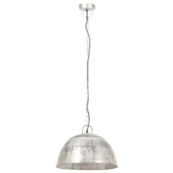 Lampe Suspendue Industrielle Vintage 25 W Argenté Rond 41cm E27 -OSRAM || Philips || Bosch Soldes lampe suspendue industrielle vintage 25 w argente rond 41cm e27 3666722350204 950020