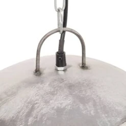 Lampe Suspendue Industrielle Vintage 25 W Argenté Rond 41cm E27 -OSRAM || Philips || Bosch Soldes lampe suspendue industrielle vintage 25 w argente rond 41cm e27 3666722350204 950022
