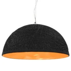 Lampe Suspendue Noir Et Doré Ø50 Cm E27