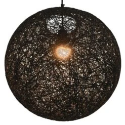 Lampe Suspendue Noir Sphère 45 Cm E27