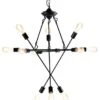 Lampe Suspension 12 Branches Métal Noir Gary L 73 X H 92 X P 73 Cm -OSRAM || Philips || Bosch Soldes lampe suspension 12 branches metal noir 8435471828532 239393