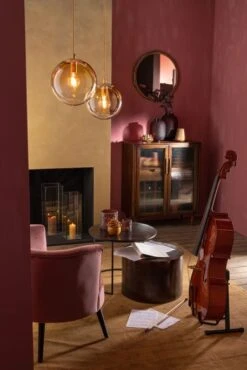 Lampe Suspension Boule En Verre Ocre Tohy - Lot De 2 -OSRAM || Philips || Bosch Soldes lampe suspension boule en verre ocre tohy lot de 2 5400924289669 1368942