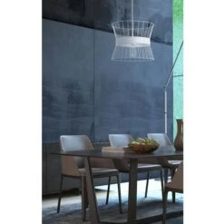 Lampe Suspension Métal Blanc Reggin -OSRAM || Philips || Bosch Soldes lampe suspension metal blanc cage 3248116620034 413659