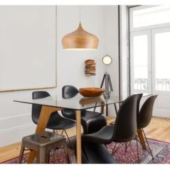 Lampe Suspension Métal Peint Effet Bois Clair Reppi -OSRAM || Philips || Bosch Soldes lampe suspension metal peint effet bois clair piper 3248116210822 413523