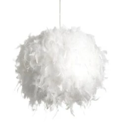 Lampe Suspension Plumes Blanches Rivaj