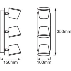 LEDVANCE LED Spot Applique Triple - 3 X 7W - IP44 - Blanc - Chaud/Froid -OSRAM || Philips || Bosch Soldes ledvance led spot applique triple 3 x 7w ip44 blanc chaud froid 4058075399594 599912